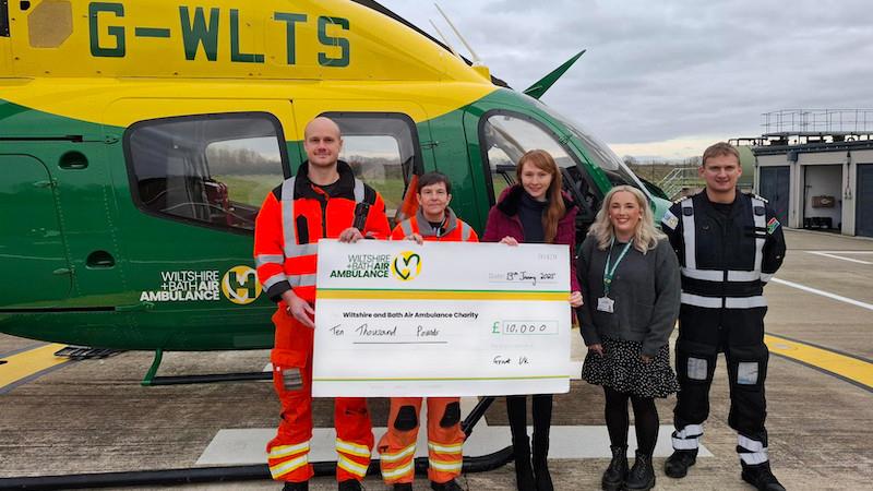 Grant UK donates £10,000 to Wiltshire and Bath to Air Ambulance  image