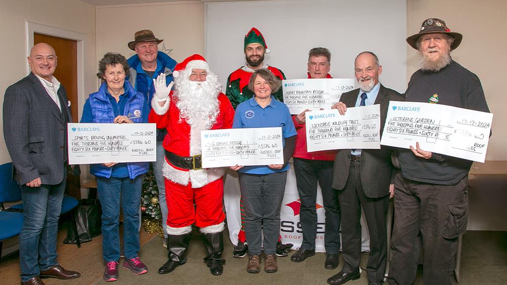 Russell Roof Tiles shares festive cheer with record-breaking charity pot image