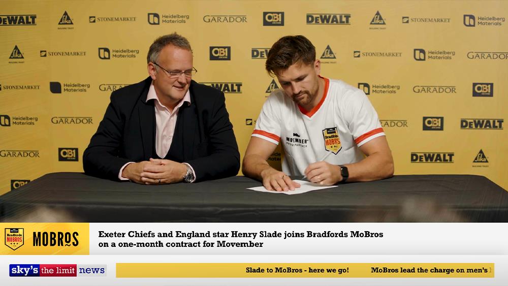 Bradfords signs Henry Slade as Team Captain for Movember image